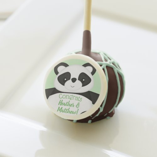 Green Panda Bear Baby Shower Cake Pops