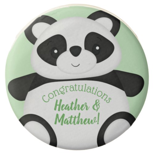 Green Panda Bear Baby Shower Chocolate Covered Oreo