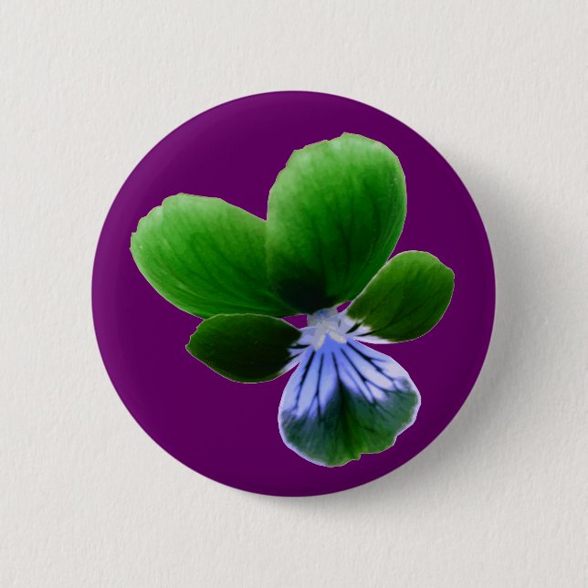 Green Pansy Button (Front)
