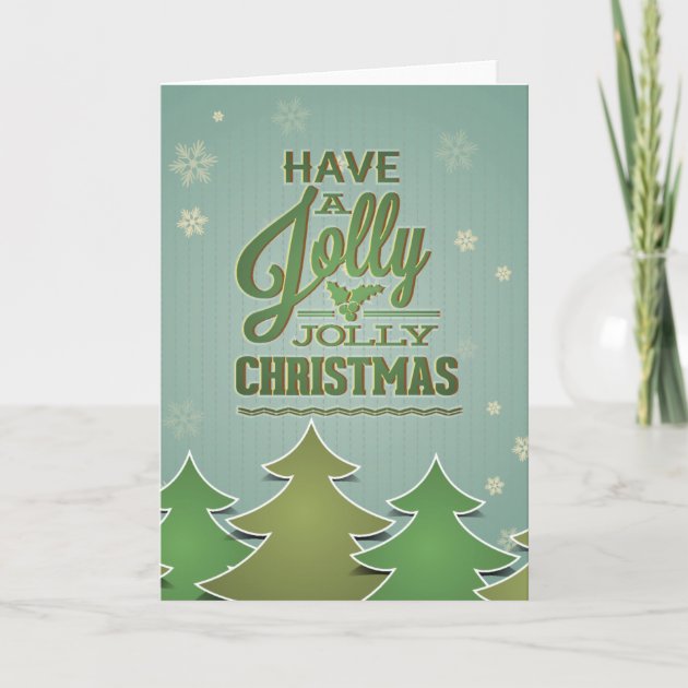 Green Paper Christmas Trees Holiday Invitation