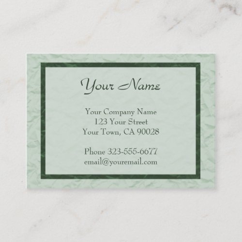 green Paper Texture border Business Card Templates