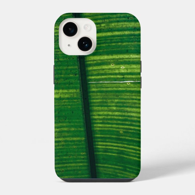 Green paper with details from Costa Rica iPhone Case (Back)
