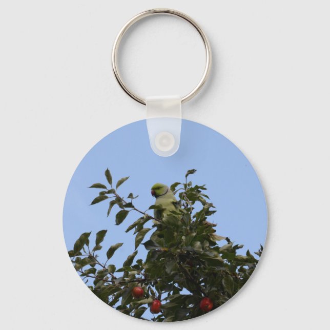 Green Parakeet Keychain (Front)