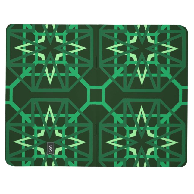 Green Parallax Design Pocket Journal (Outside)