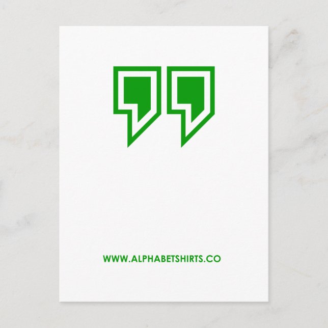 Green Parenthesis Postcard (Front)