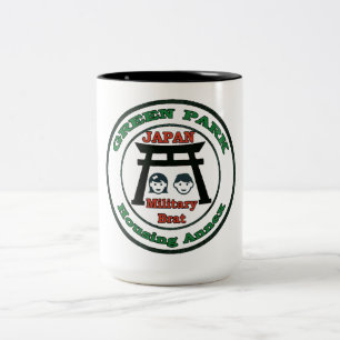 Green Park Housing Annex Japan Military Brat Two-Tone Coffee Mug