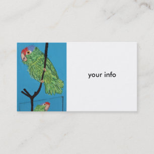 green parrot business card