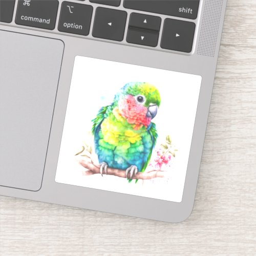 Green Parrot _ Cute Baby Bird Sticker