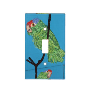 green parrot light switch cover