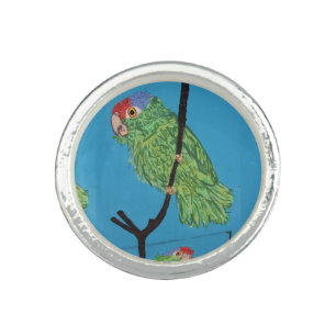 green parrot round ring
