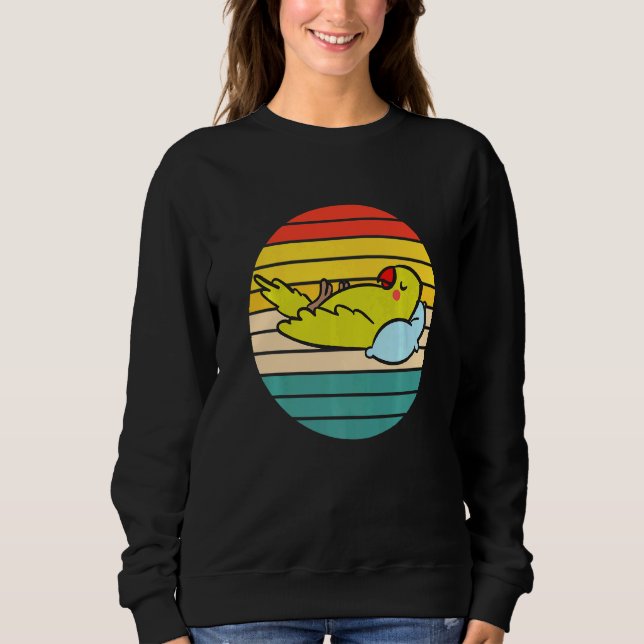 Green Parrot Sleeping Sweatshirt (Front)
