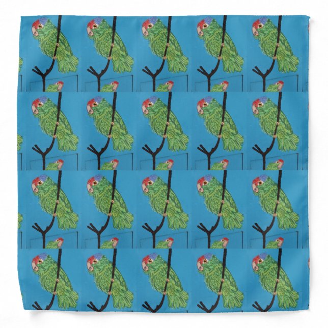 green parrots bandana (Front)