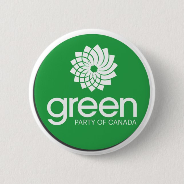 Green Party of Canada Logo Pinback Button (Front)