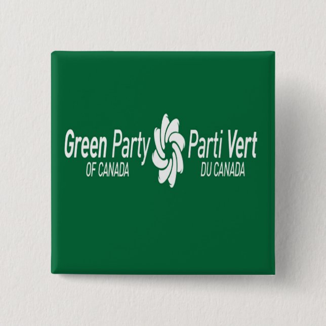 Green Party of Canada Parti Vert du Canada Logo Button (Front)