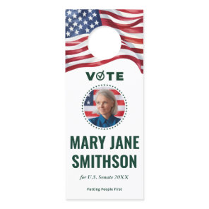 Green Party Political Campaign Canvassing Tool Door Hanger