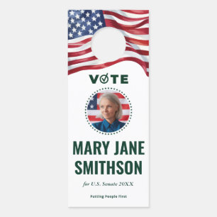 Green Party Political Campaign Canvassing Tool Door Hanger