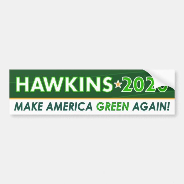 Green Party President Hawkins 2020 Bumper Sticker (Front)
