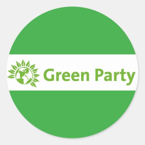 Green Party UK Logo Classic Round Sticker