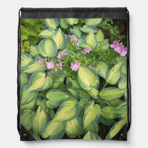 Green Passion Flower Botanical Drawstring Bag | Tr