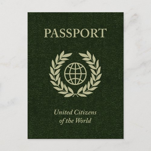 green passport postcard