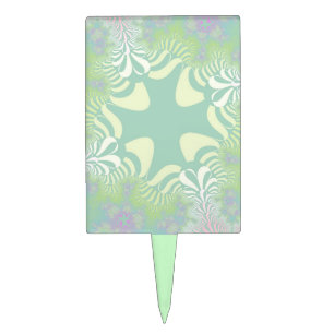 Green Pastel Cross Cake Topper