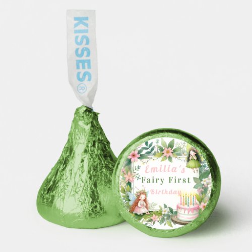 Green Pastel Fairy First Birthday _ Hersheys Kisses