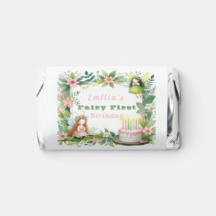 Green Pastel Fairy First Birthday - Hershey's Miniatures