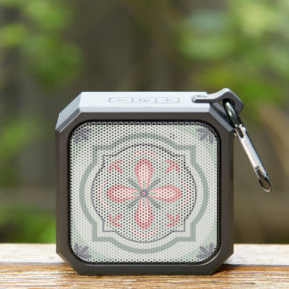 Green Pastel Floral Tiles Bluetooth Speaker
