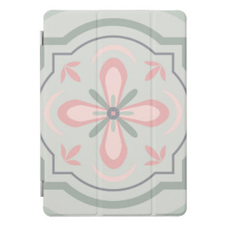 Green Pastel Floral Tiles iPad Pro Cover