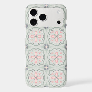 Green Pastel Floral Tiles iPhone 17 Pro Max Case