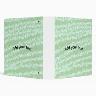 Green pastel glitter sparkle name text boho retro 3 ring binder