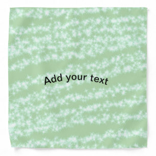 Green pastel glitter sparkle name text boho retro bandana