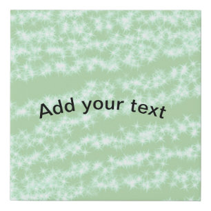 Green pastel glitter sparkle name text boho retro  faux canvas print