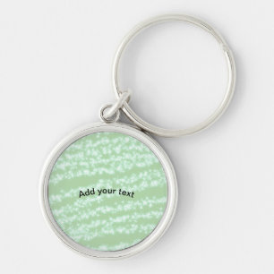 Green pastel glitter sparkle name text boho retro keychain