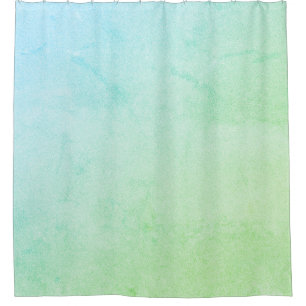 Green Pastel Ombre Glitter Shower Curtain
