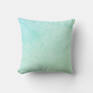 Green Pastel Ombre Glitter Throw Pillow