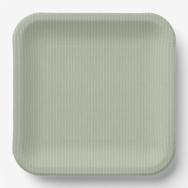 Green pastel. paper plates (Front)