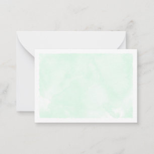 Green Pastel Watercolor Blank All Occasion Note Card