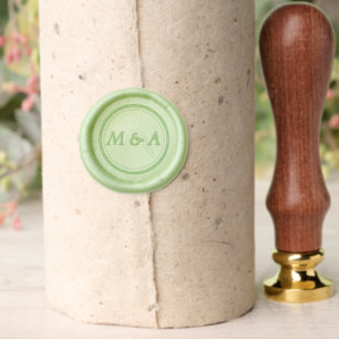 Green Pastel Wedding Wax Seal Stamp