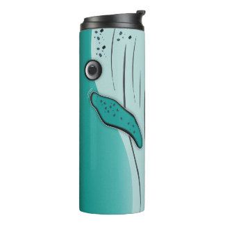 Green pastel whale thermal tumbler