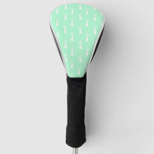 Green Pastel White Rabbit Ears Cute Easter Spring Golf Head Cover