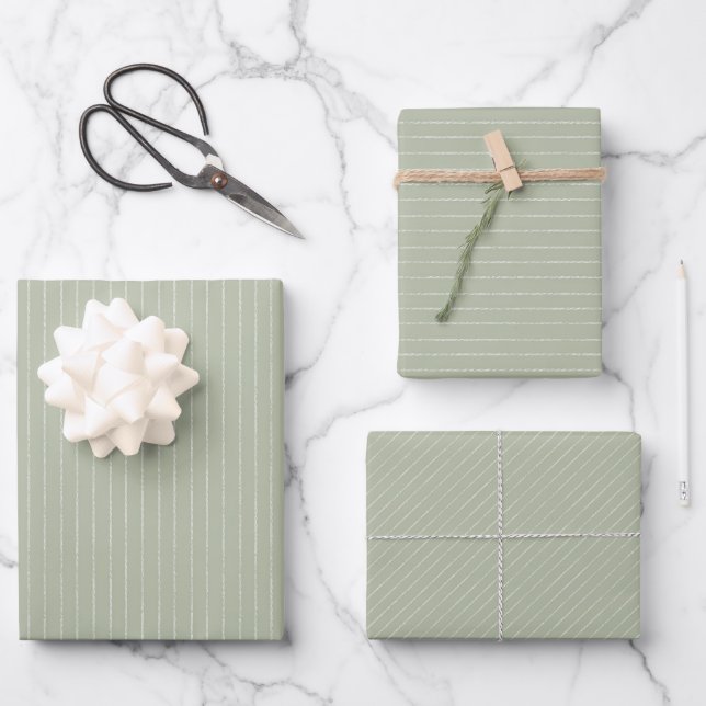 Green pastel.  wrapping paper sheets (Front)