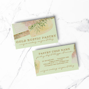 Green Pastry Chef Cake spatula bakery Business Card