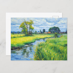 Green Pastures Along the Havel River Postcard
