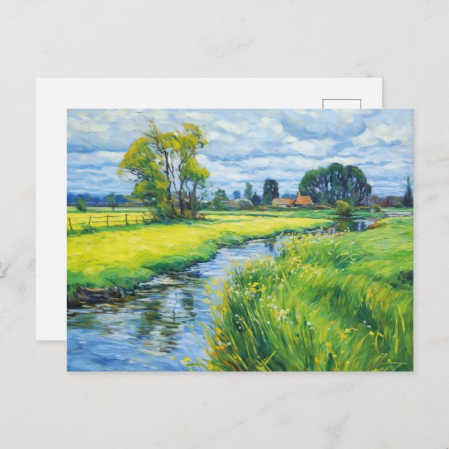 Green Pastures Along the Havel River Postcard (Front/Back)