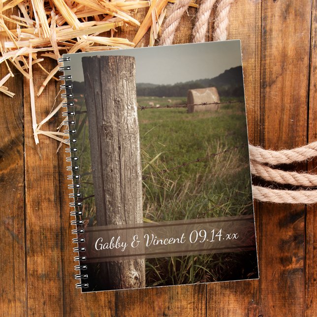 Green Pastures Country Farm Ranch Wedding Notebook (Creator Uploaded)