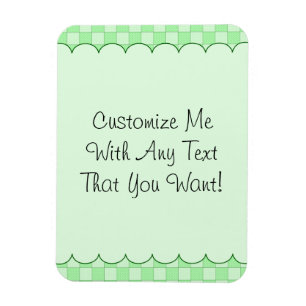 Green Patchwork Pattern Magnet