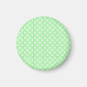 Green Patchwork Pattern Magnet