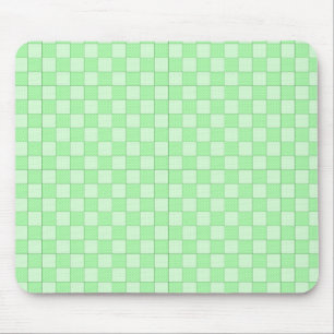 Green Patchwork Pattern Mouse Pad