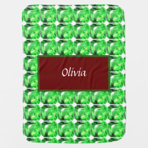 Green Pattern Baby Blanket